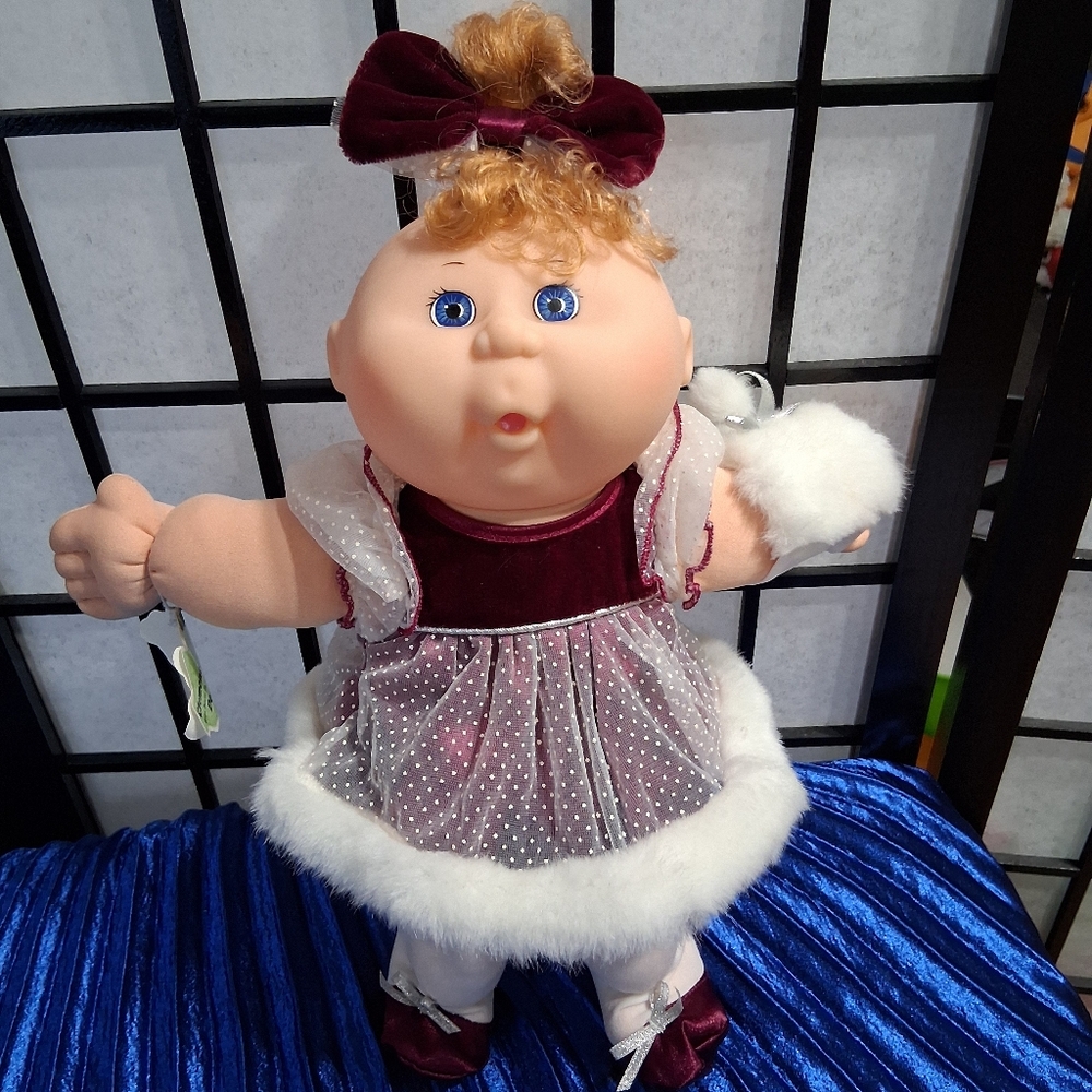 Purple and White Doll with Accessories